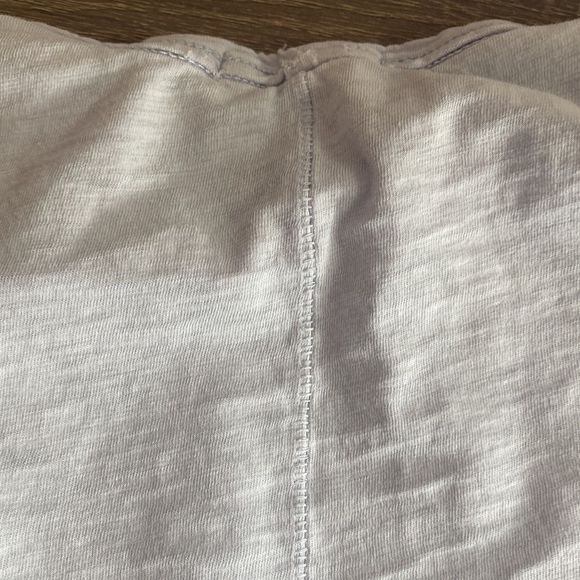 Womens XXS Rag & Bone Lavender Crop Top Burnout Pocket Tee - Picture 8 of 9